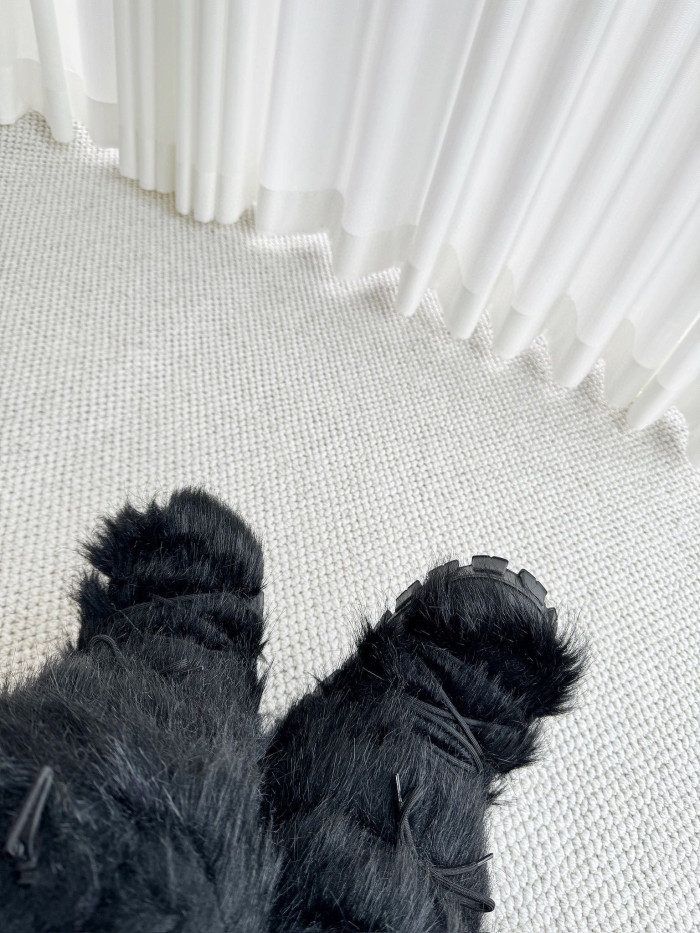 Prada Shearling Apres-Ski Boots Shoes #nigo96776