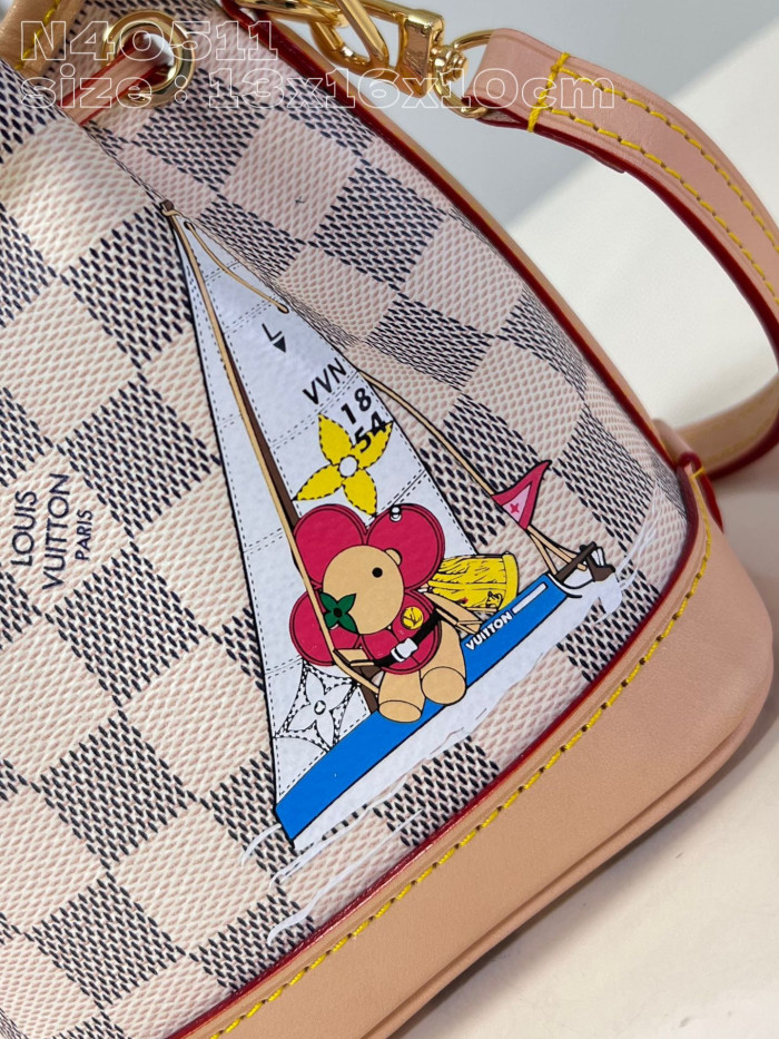 Louis Vuitton Nano Noe Printed Bucket Tote Bag #nigo22176