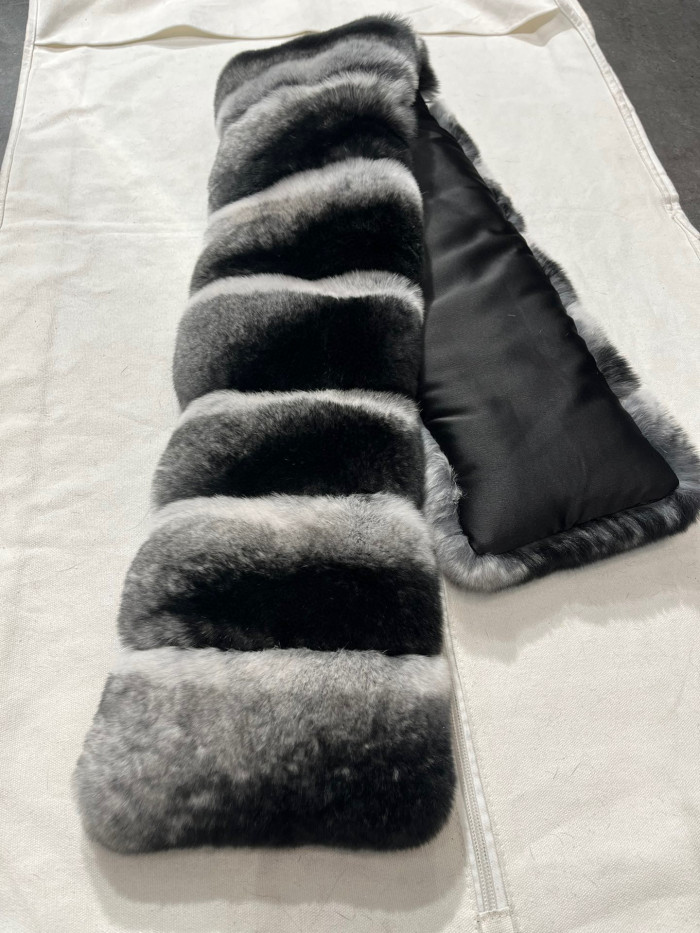 Dior Striped Rex Rabbit Fur Scarf Ngvp #nigo6872