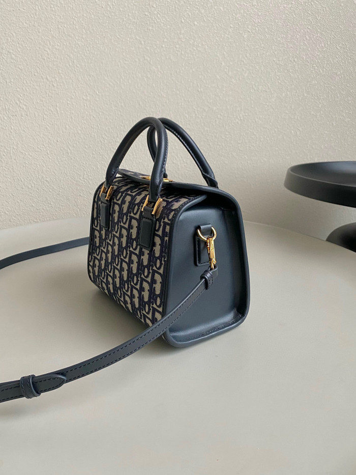 Dior BOSTON Leather Printed Portable Diagonal Bag #nigo22178