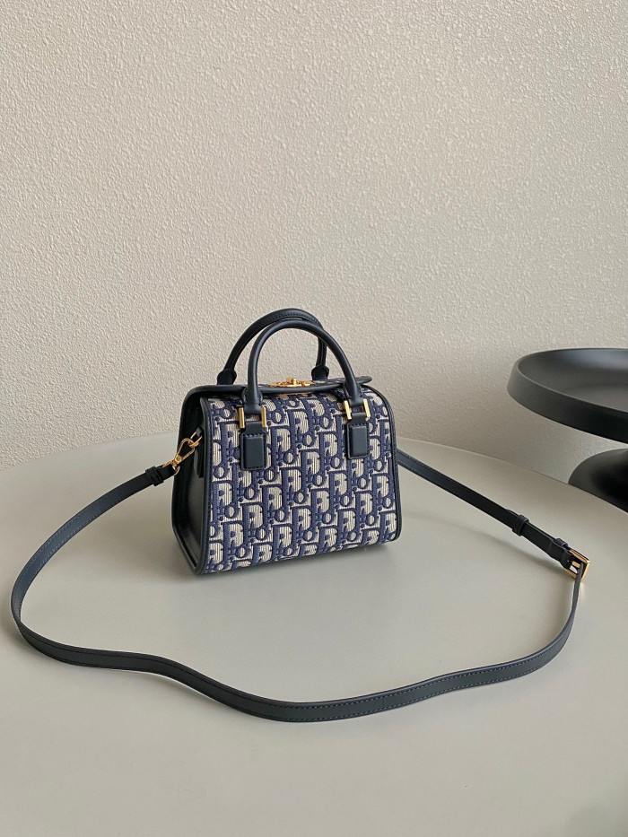 Dior BOSTON Leather Printed Portable Diagonal Bag #nigo22178