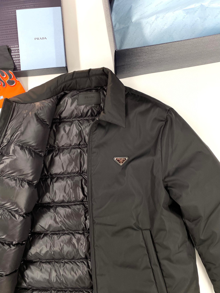 Prada Cropped Re-Nylon Puffer Down Jacket #nigo96815