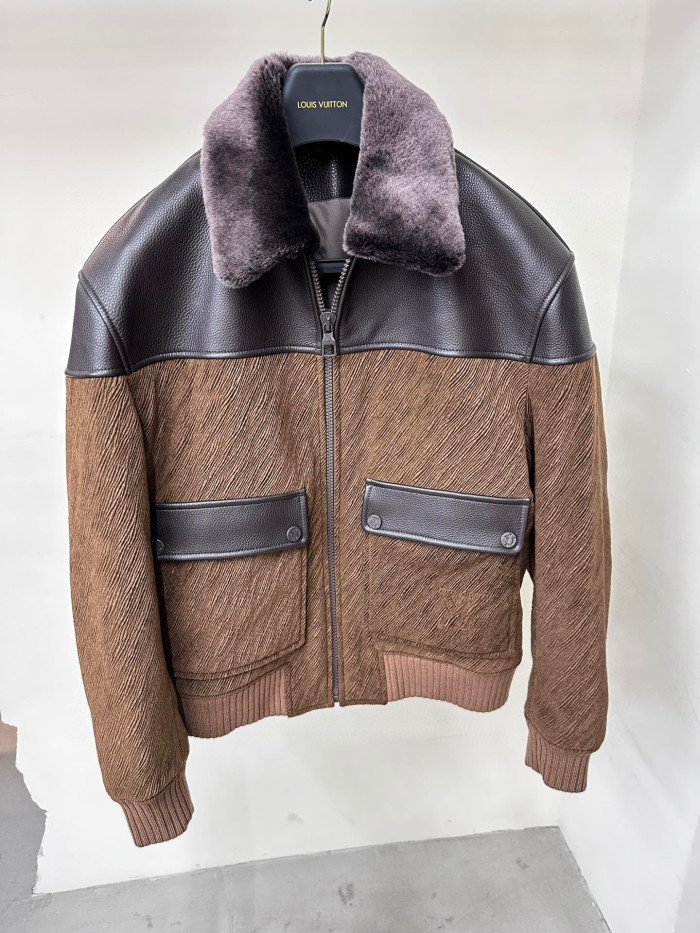 Louis Vuitton Mix Leather Blouson Jacket #nigo96816