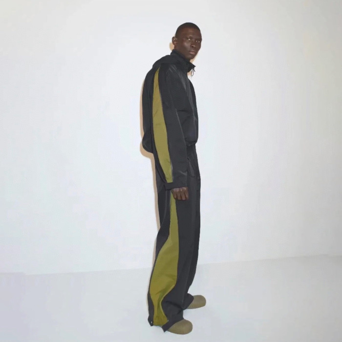 Bottega Veneta Colorblocked Zipper Drawstring Loose Hooded Jacket Casual Pants Ngvp #nigo6874