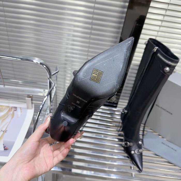 Balenciaga Cagole Leather High Heels And High Boots Shoes #nigo22181