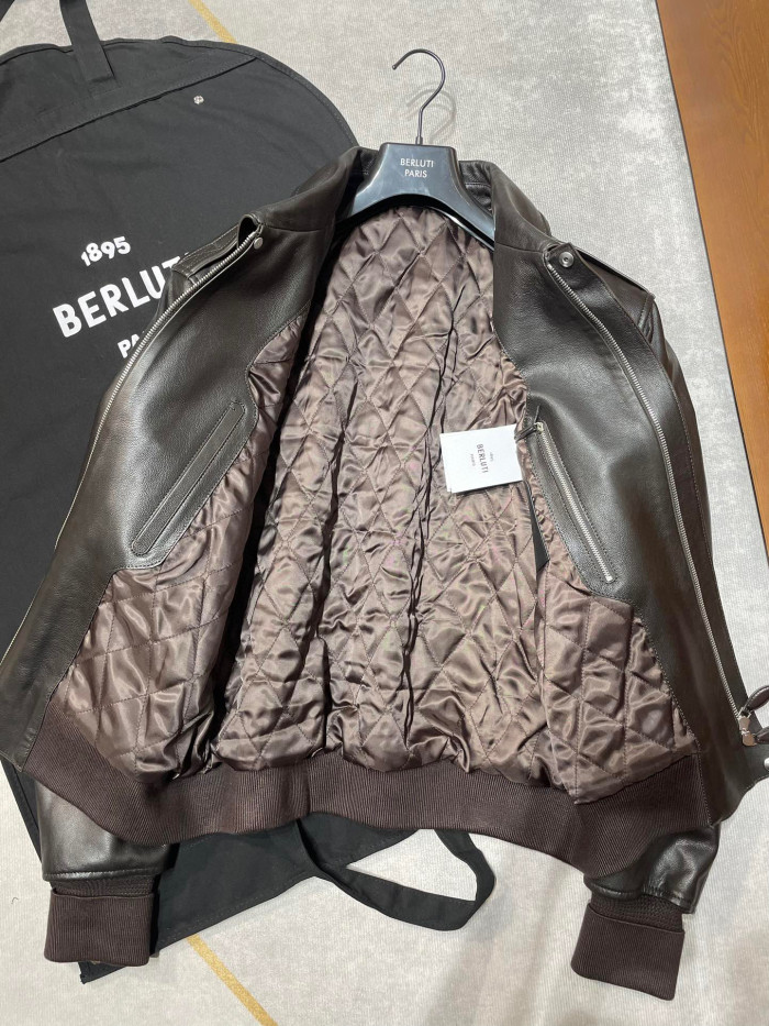 Berluti Multi-Pocket Leather Jacket Ngvp #nigo6915