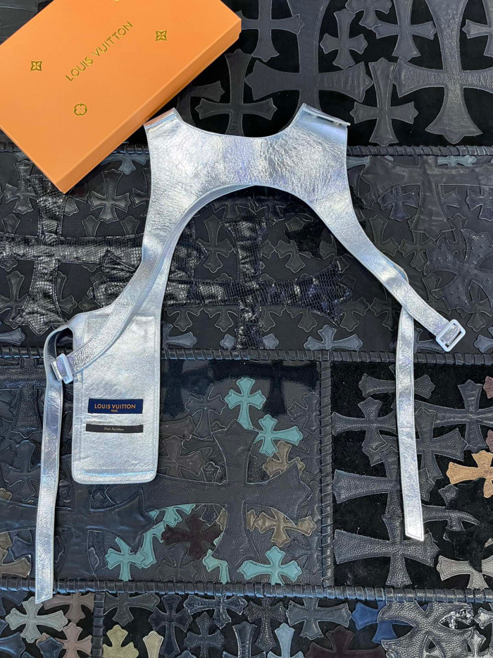 Louis Vuitton Leather Printed Vest With Accessories #nigo22172