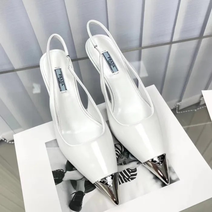 Saint Laurent NIGO Metal Pointed-Toe High-Heel Back Sandals Shoes #nigo54649
