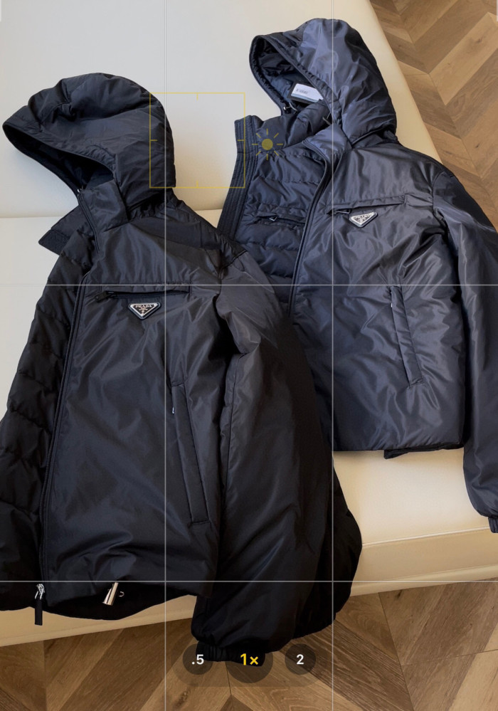 NIGO Prada Men's Fall/Winter Hooded Zipper Solid Color Re-Nylon Puffer Jacket #nigo96855