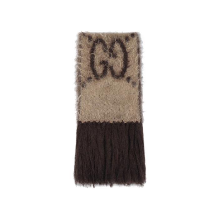 NIGO Gucci Men's and Women's GG Mohair Wool Blend Fringe Scarf #nigo96862