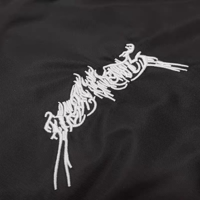 NIGO Vetements Men's Fall And Winter Black Embroidered Cotton Long Sleeve Loose Down Jacket Ngvp #nigo6926