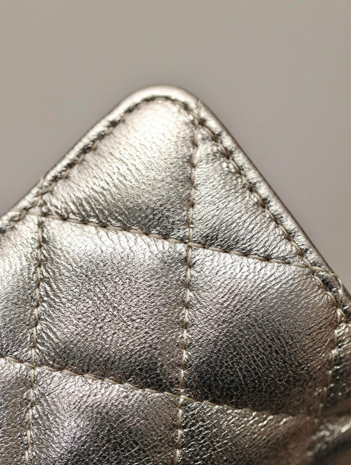 Chanel Leather Plaid Mini Wallet Bag #nigo21863