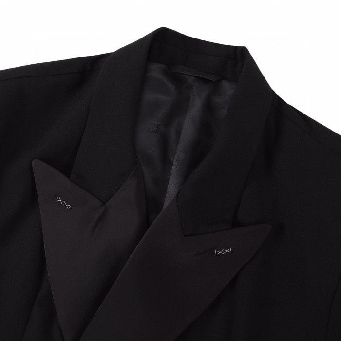 NIGO Givenchy Men's Women's Fall/Winter Logo Printed Wool Blend Lapel Loose Black Long Sleeve Blazer Jacket Ngvp #nigo6944