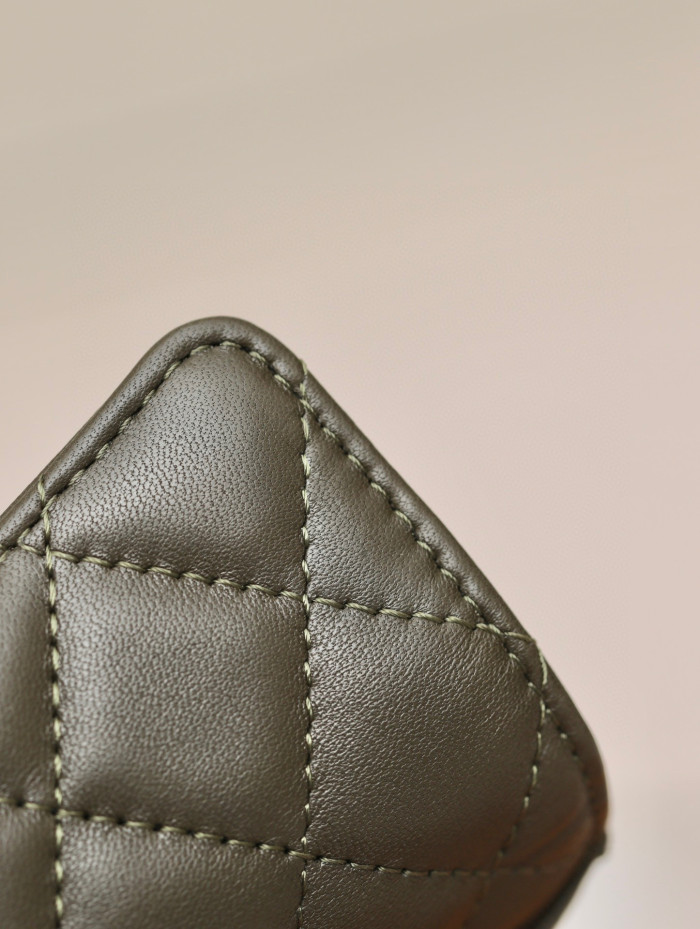 Chanel Leather Plaid Mini Wallet Bag #nigo21863