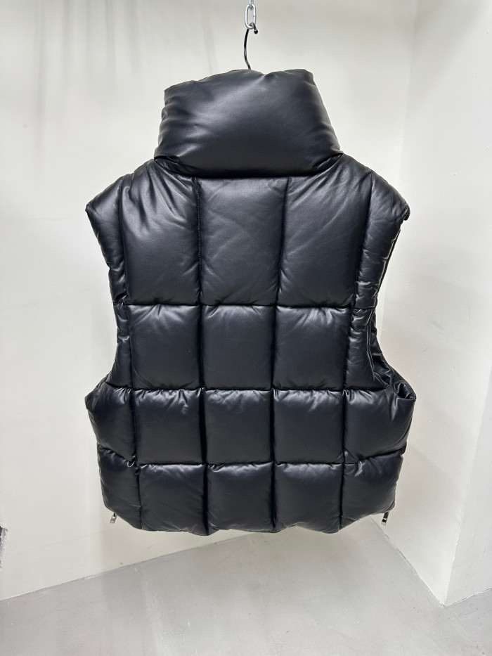 NIGO Givenchy Men's Winter Black Short Sleeveless Loose Leather Down Vest Jacket Ngvp #nigo6946