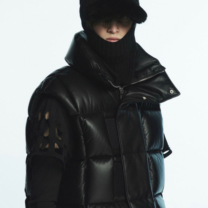 NIGO Givenchy Men's Winter Black Short Sleeveless Loose Leather Down Vest Jacket Ngvp #nigo6946