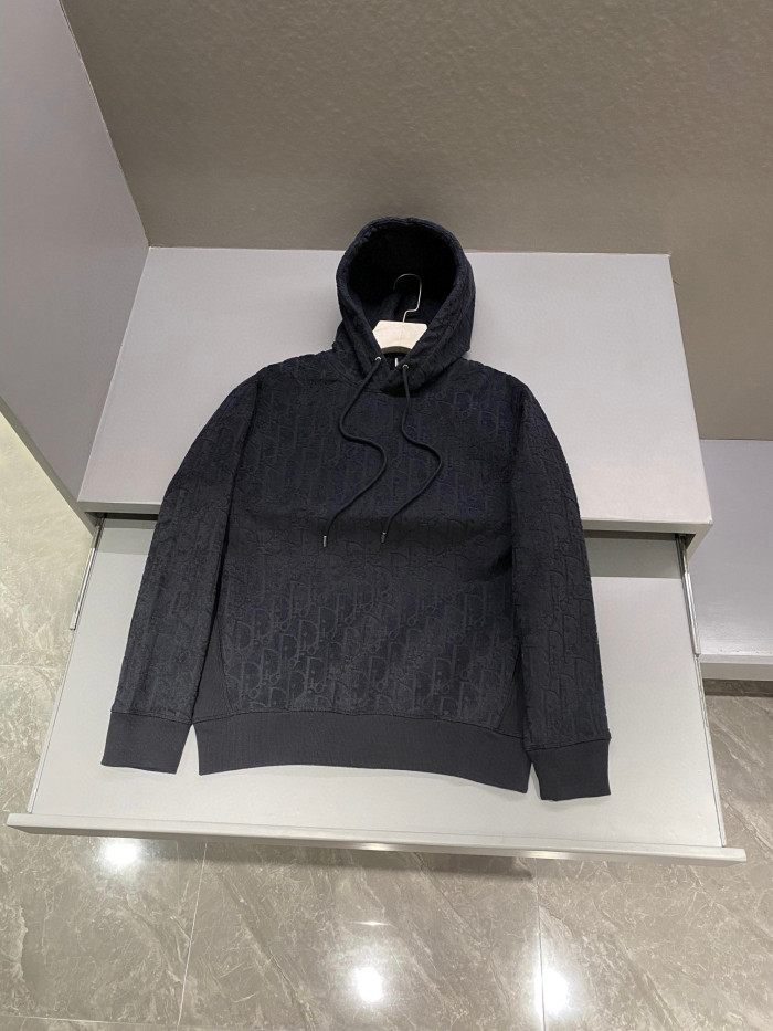 Dior Oblique Hooded Sweatshirt Relaxed Fit Loose Hoodie Pullover #nigo95126