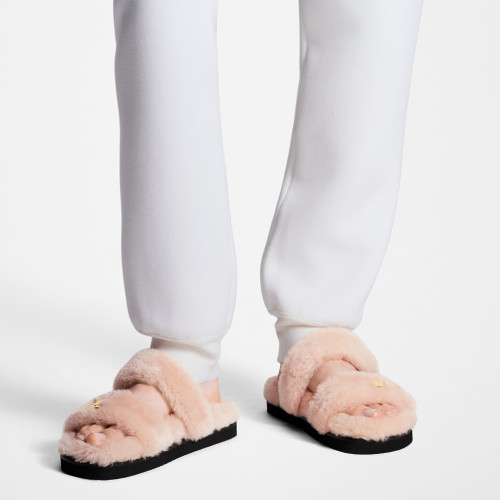 NIGO Louis Vuitton LV Sunset Comfort Flat Mule Women's Lamb Fur Integrated Fur Slippers Shoes #nigo96939