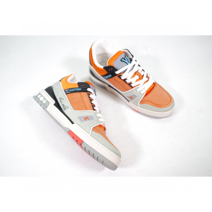 NIGO Louis Vuitton Men's Trainer Low Top Cowhide Leather Tech Fabric Sneakers Board Shoes #nigo96951