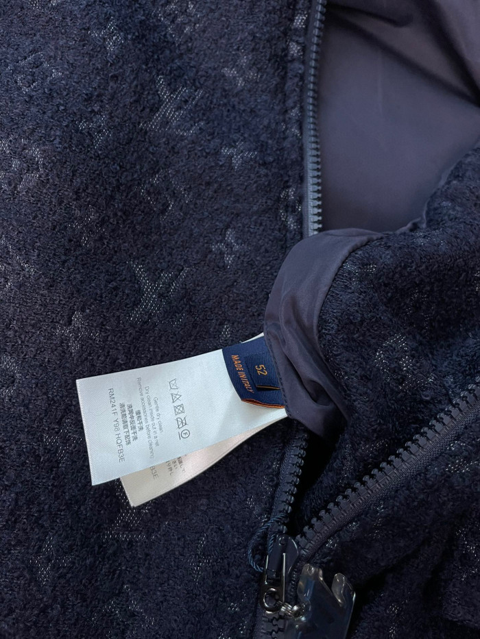 Louis Vuitton Monogram Sheep's Wool And Tweed Zip-up Belted Jacket #nigo96733