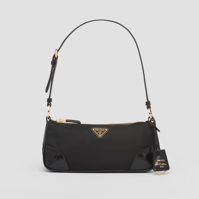 NIGO Prada Re-Edition 2002 Re-Nylon And Brushed Leather Shoulder Bag Bags #nigo96982