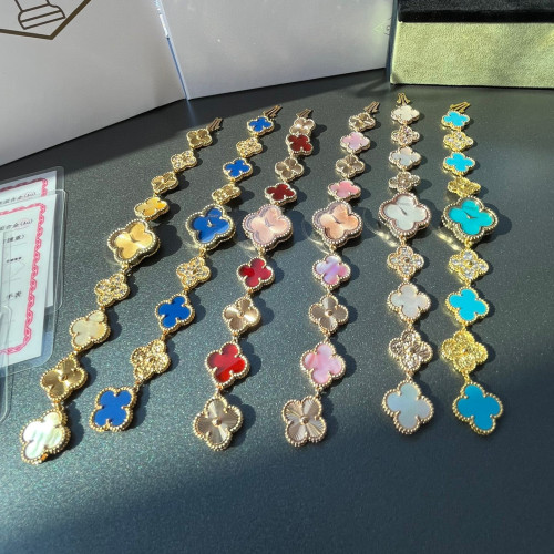 NIGO Van Cleef & Arpels Sweet Alhambra Four Leaf Clover Jewelry Watch in 18K Genuine Gold #nigo97153