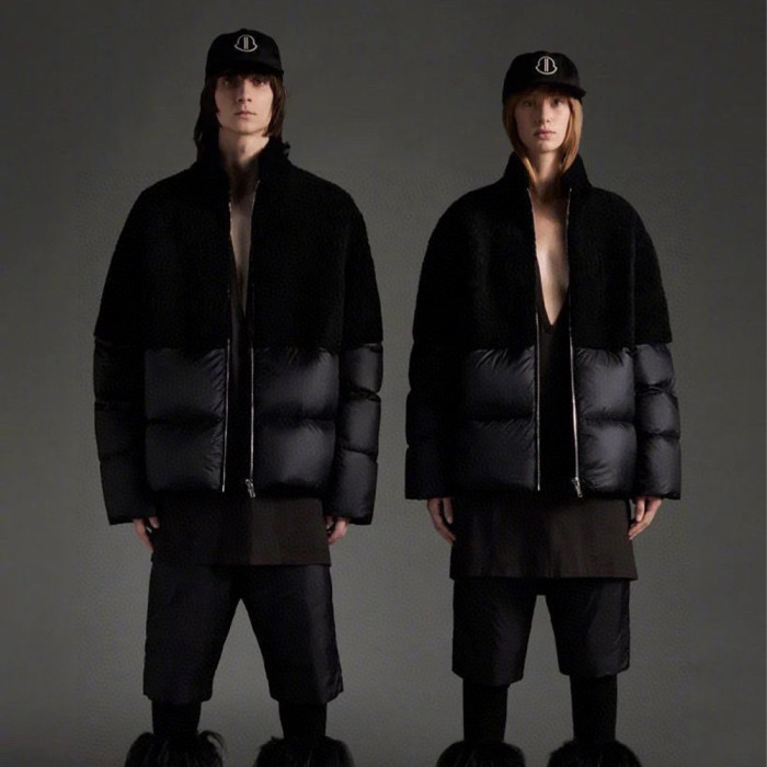 NIGO Rick Owens x Moncler Men's Winter Solid Color Standing Collar Zipper Splicing Long Sleeve Loose Puffer Down Jacket Ngvp #nigo7192
