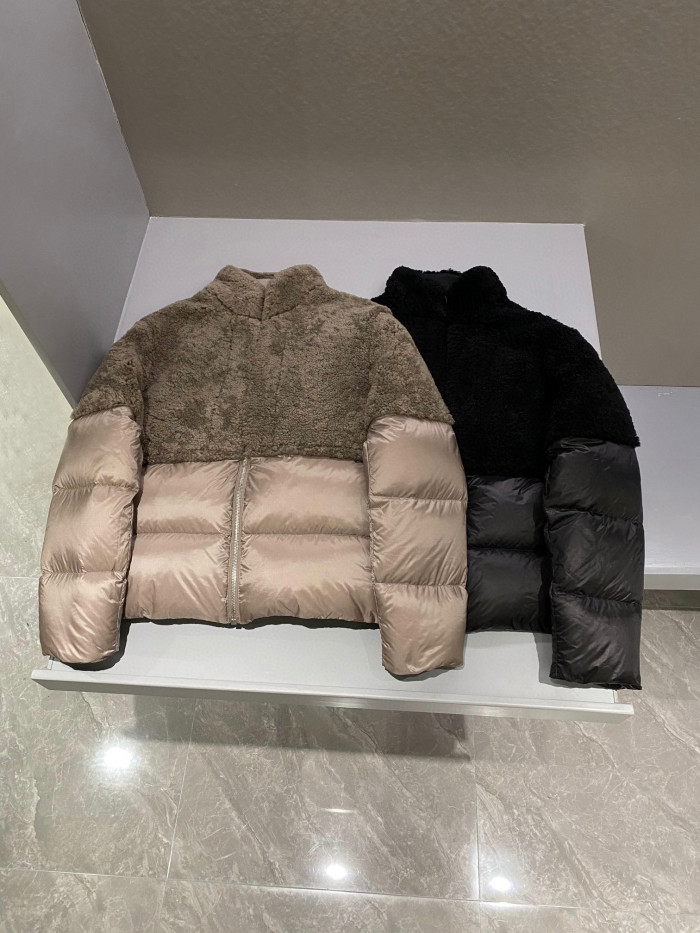 NIGO Rick Owens x Moncler Men's Winter Solid Color Standing Collar Zipper Splicing Long Sleeve Loose Puffer Down Jacket Ngvp #nigo7192