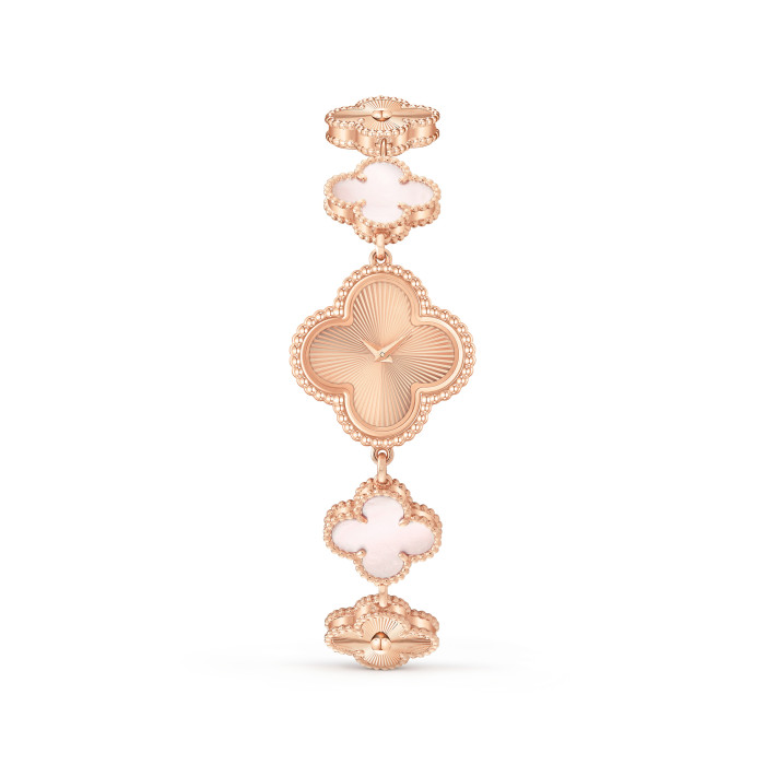 NIGO Van Cleef & Arpels Sweet Alhambra Four Leaf Clover Jewelry Watch in 18K Genuine Gold #nigo97153