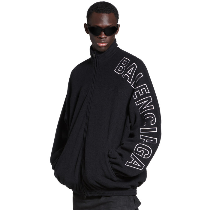 NIGO Balenciaga Men's New Fall And Winter Black Lambswool Material Collar Zipper Jacket #nigo97214