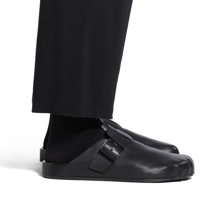 NIGO Balenciaga Men's Spring/Summer Solid Color Round Toe Leather Suede Casual Mule Slippers Ngvp #nigo7225