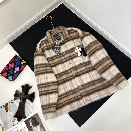 NIGO Chrome Hearts Men's And Women's Models Genderless Fall And Winter Tweed Plaid Loose Casual Versatile Long Sleeved Shirt Jacket #nigo97199