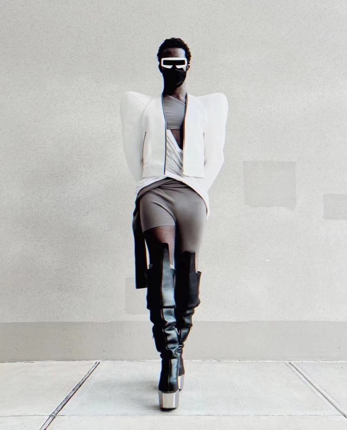 NIGO Rick Owens Men's Autumn And Winter Solid Color Short Fit Zipper Casual Leather Jacket Ngvp #nigo6961