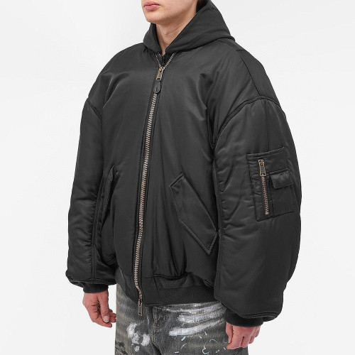 NIGO Balenciaga Men's Spring And Autumn Black Patchwork Hooded Pilot Loose Long Sleeve Cotton Jacket Ngvp #nigo6958