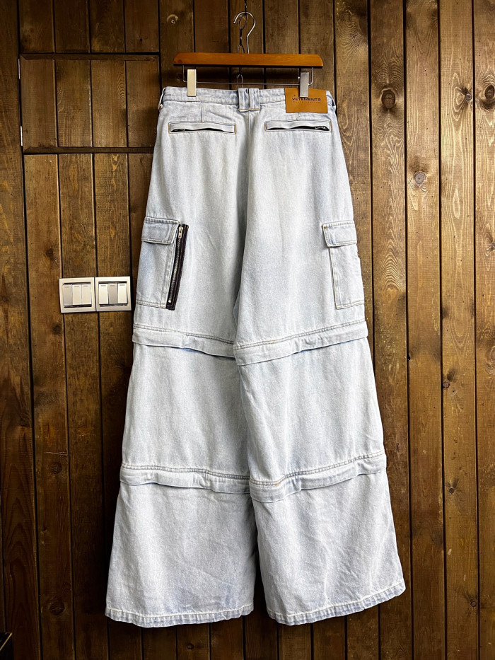 NIGO Vetements Men's All Season Cotton Solid Color Loose Straight Patchwork Denim Trousers Ngvp #nigo6962