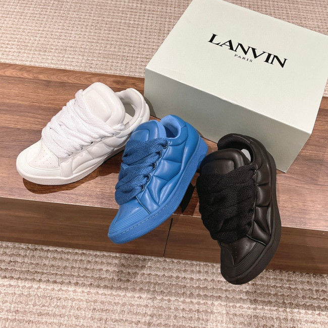 NIGO Lanvin Men's Lace Up Leather Curb Xl Sneakers Shoes #nigo97247