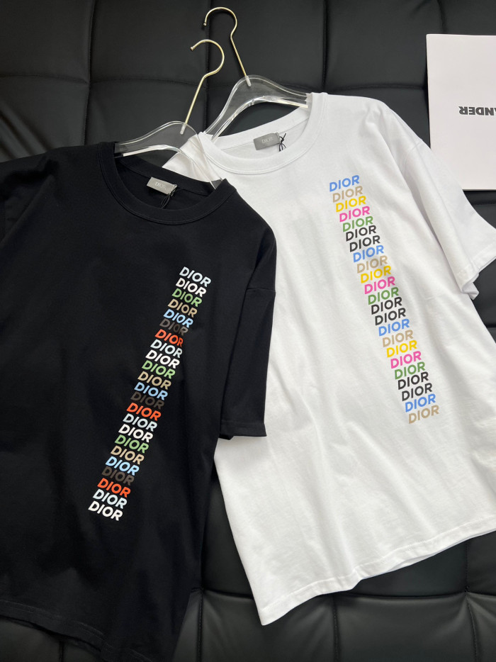 NIGO Dior Men's Summer Colorful Letter Short Sleeve Loose Fit T-Shirt #nigo97256