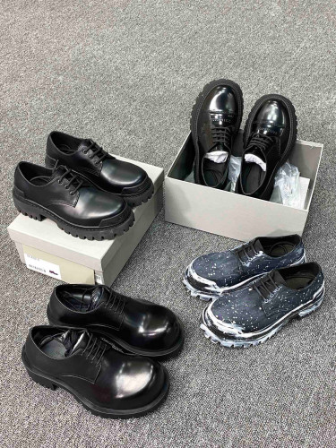 NIGO Balenciaga Men's Strike Thick Sole Martin Boots Casual Chunky Toe Derby Boots Shoes #nigo97276