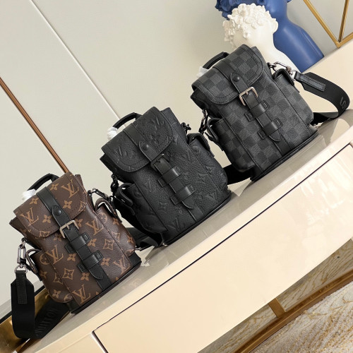 NIGO Louis Vuitton Men's Nano Christopher Leather Crossbody Shoulder Bag #nigo97272