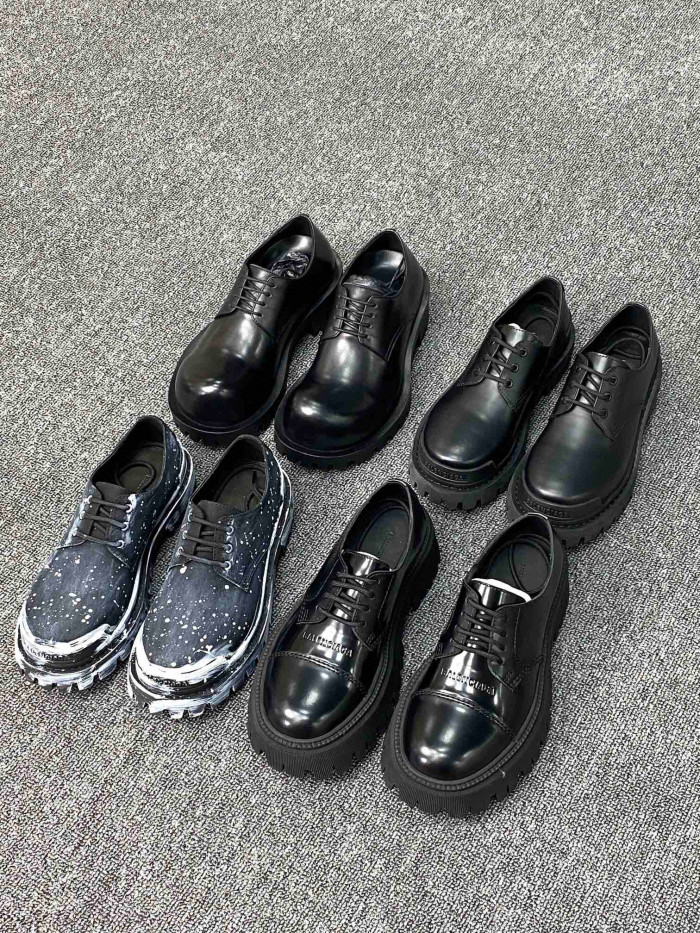NIGO Balenciaga Men's Strike Thick Sole Martin Boots Casual Chunky Toe Derby Boots Shoes #nigo97276