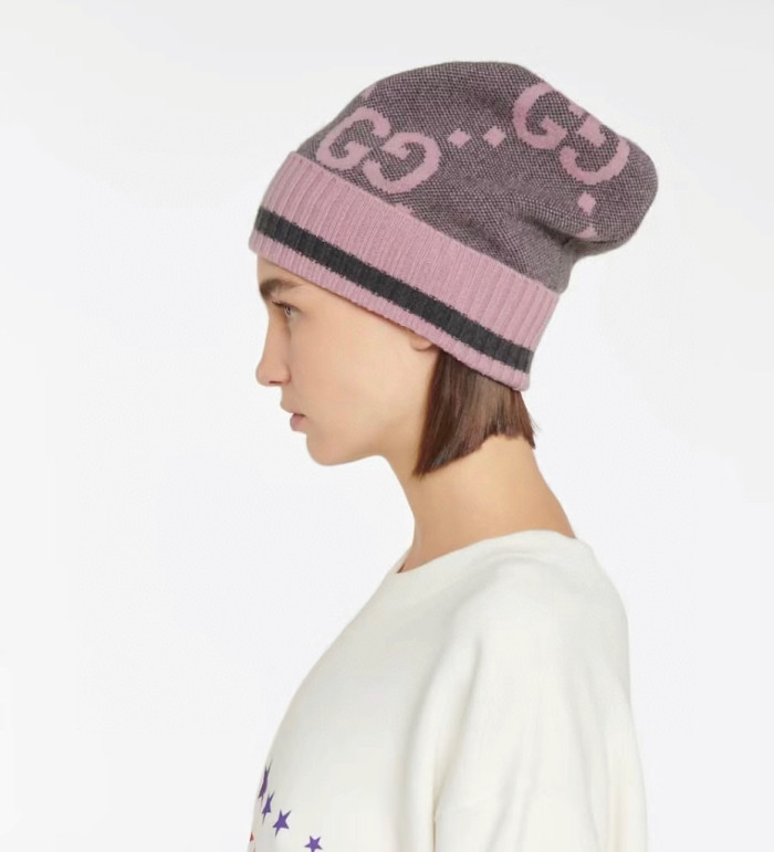 NIGO Gucci GG Knit Cashmere Hat Jacquard Tassel Scarf Set Suit #nigo97291