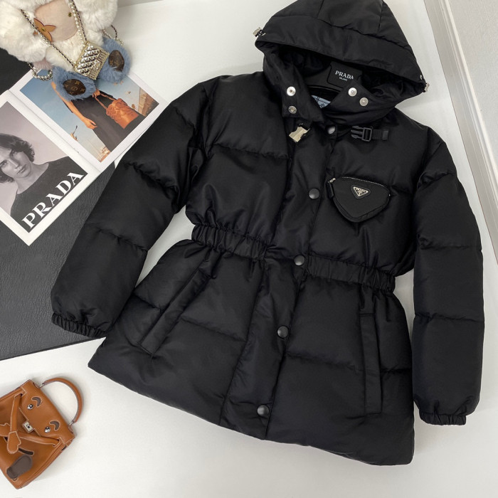 NIGO Prada Men's Winter Black Hooded Hooded Recycled Re-Nylon Puffer Down Coat Jacket #nigo97298