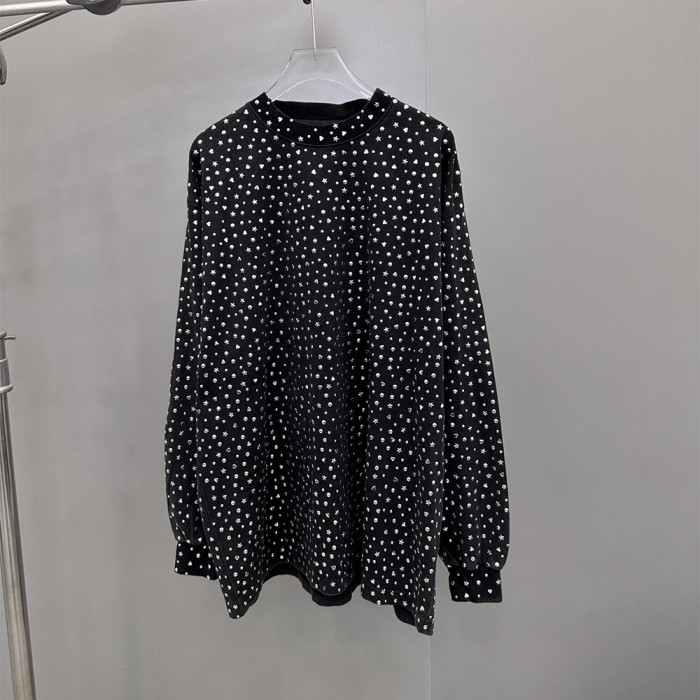 NIGO Balenciaga Men's Women's Spring and Autumn Cotton Printed Vintage Washed Loose Long Sleeve T-Shirt Ngvp #nigo7134
