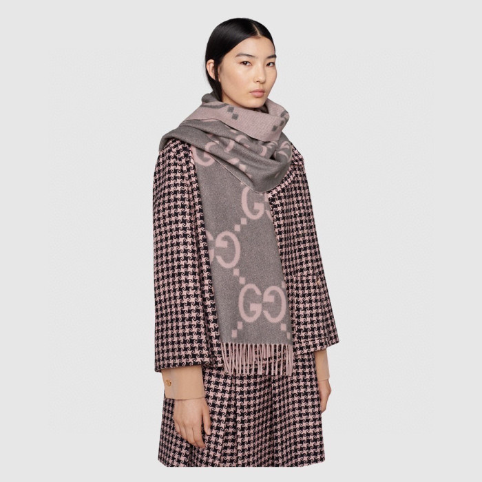 NIGO Gucci GG Knit Cashmere Hat Jacquard Tassel Scarf Set Suit #nigo97291