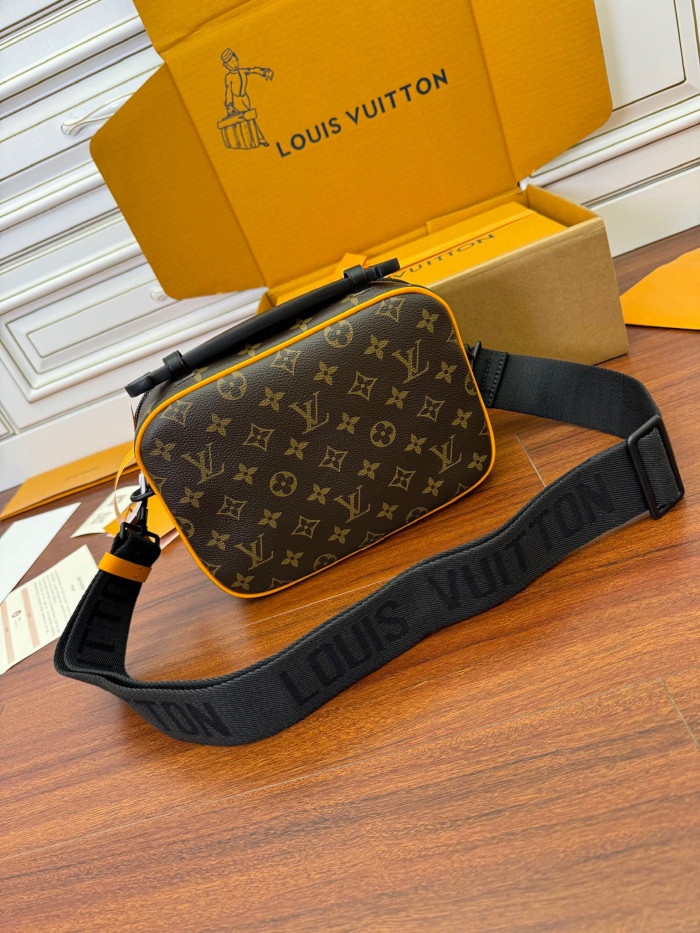 NIGO Louis Vuitton Men's Square Leather S-Lock Messenger Bag Bags #nigo97288
