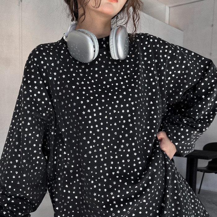 NIGO Balenciaga Men's Women's Spring and Autumn Cotton Printed Vintage Washed Loose Long Sleeve T-Shirt Ngvp #nigo7134