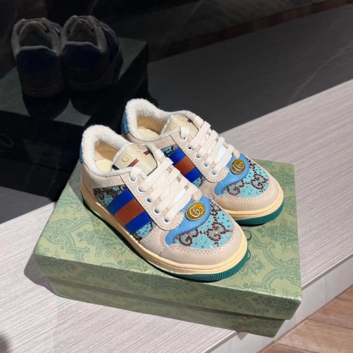 Kid's Gucci Four Seasons Logo Print Low Top Casual Sneakers Shoes #nigo36627