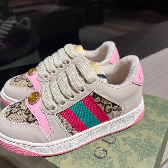 Kid's Gucci Four Seasons Logo Print Low Top Casual Sneakers Shoes #nigo36627