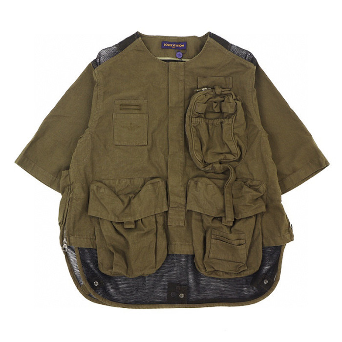 NIGO Louis Vuitton Men's And Women's Spring And Autumn Solid Color Multi Pocket Loose Short Sleeved Jacket Ngvp #nigo7187