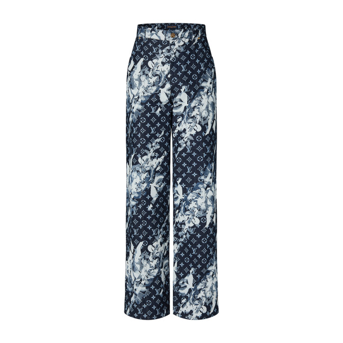 NIGO Louis Vuitton Men's Spring Autumn Letter Monogram Printed Denim Jacket Pants Set Suit #nigo97341